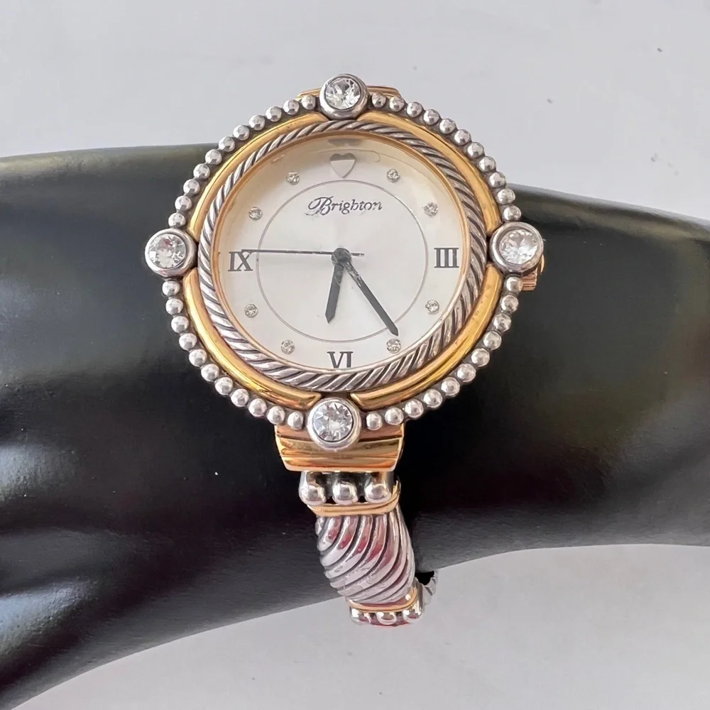 Brighton Gold and Silver Round Face Bracelet Watch